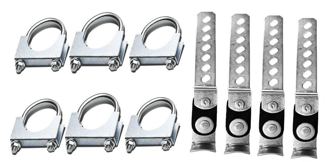 1987-2002 Chevy Silverado/C/K 1500 and 2500 Dual 2.5'' Mandrel-Bent Exhaust Pipe with Angle Cut Tips for Gas Models