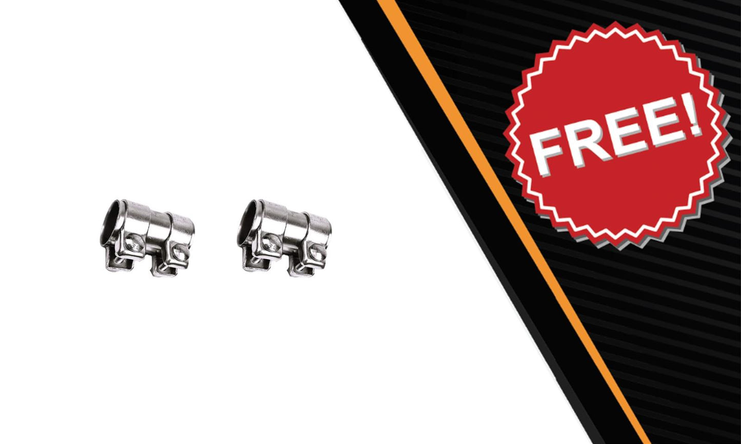 Northeastern Exhaust | Stainless Steel Exhaust Resonator Pipe Compatible for Volkswagen Beetle 1999-2005 1.8L | Volkswagen Beetle 2006-2010 2.5L | Free Sleeves Included | Automotive Replacement Part