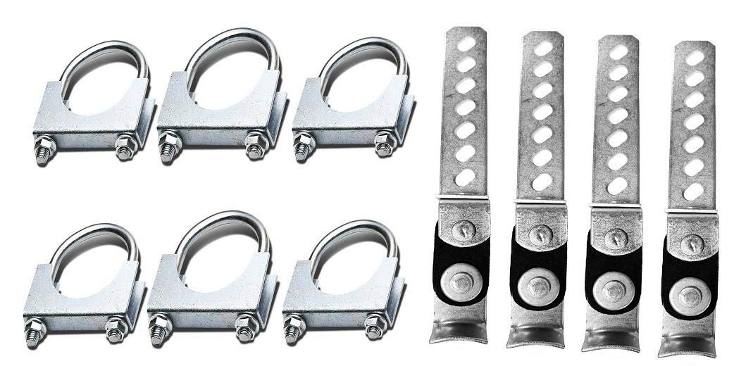 1987-2002 Chevrolet Silverado/C/K 1500 and 2500 Dual 2.5'' Mandrel-Bent Pipe with Angle Cut Tips and Single Chamber Muffler Exhaust Kit