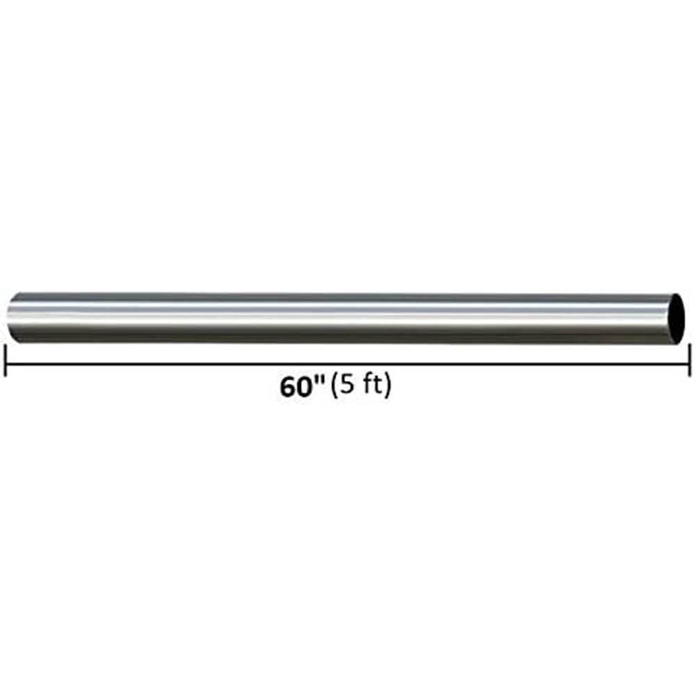 Stainless Steel Universal Straight Exhaust Pipe (5 FT) Long | 2" Inches OD