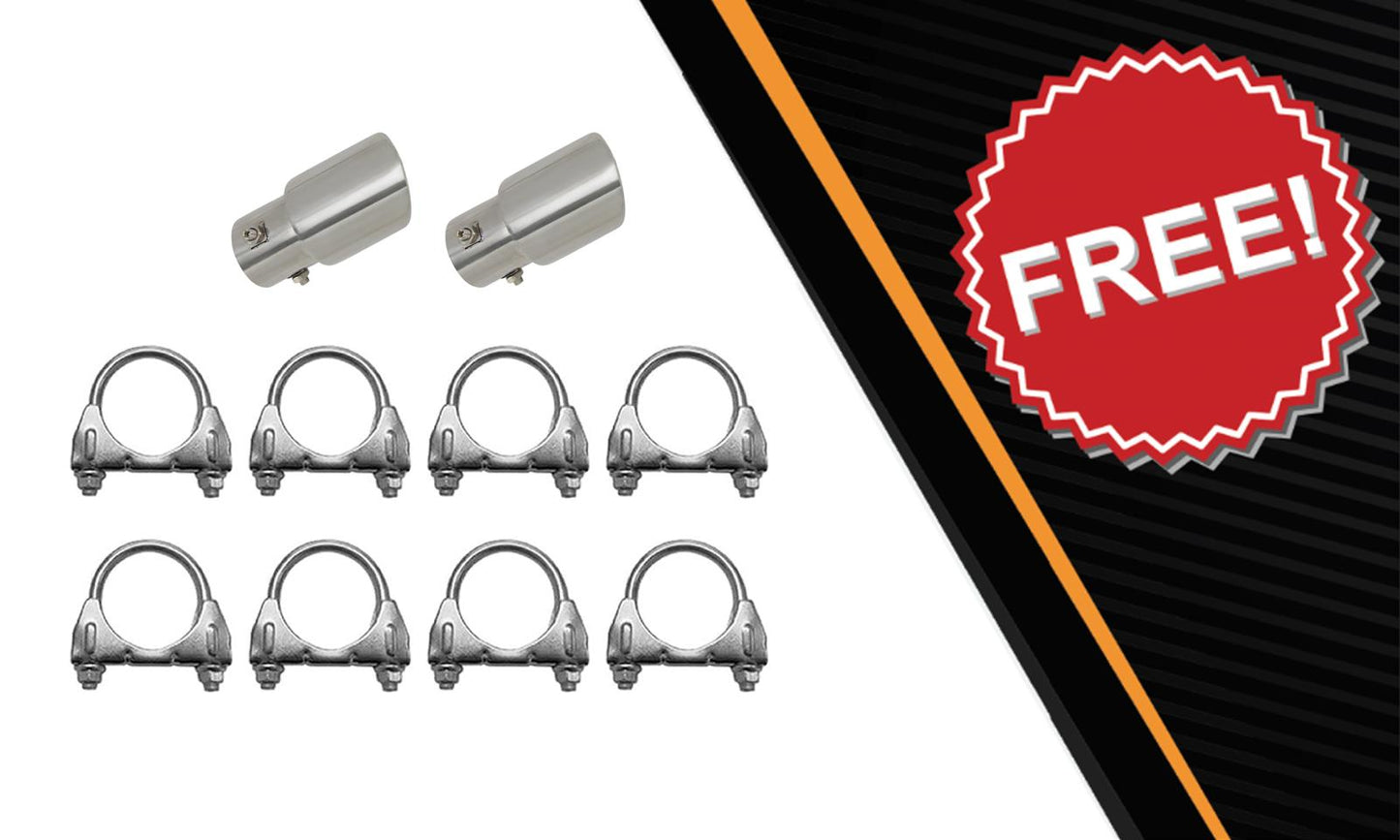2009-2010 Dodge RAM 1500 5.7L 140" WB Stainless Steel Cat Back Exhaust Kit w/ Tips