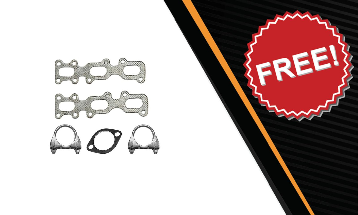 2013-2019 Ford Explorer 3.5L Pair of Exhaust Manifold Catalytic Converter Y Pipe and Resonator Kit | EPA Approved