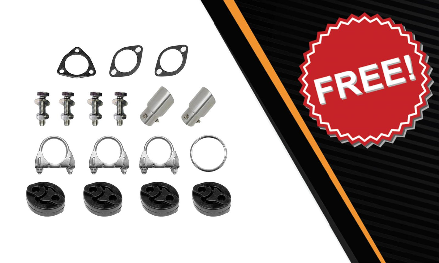 2008-2010 Subaru Impreza 2.5L Rear Catalytic Resonator & Pair of Mufflers Kit | EPA Approved | Non-Turbo Sedan