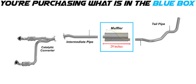 2000-2006 Chevy Tahoe and GMC Yukon 4.8L 5.3L Exhaust Muffler