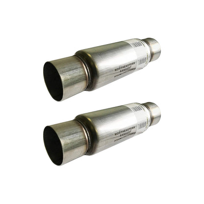 Stainless Steel Performance Resonator | 4"ID | 12" Body | 18" Long  - 2 Packs