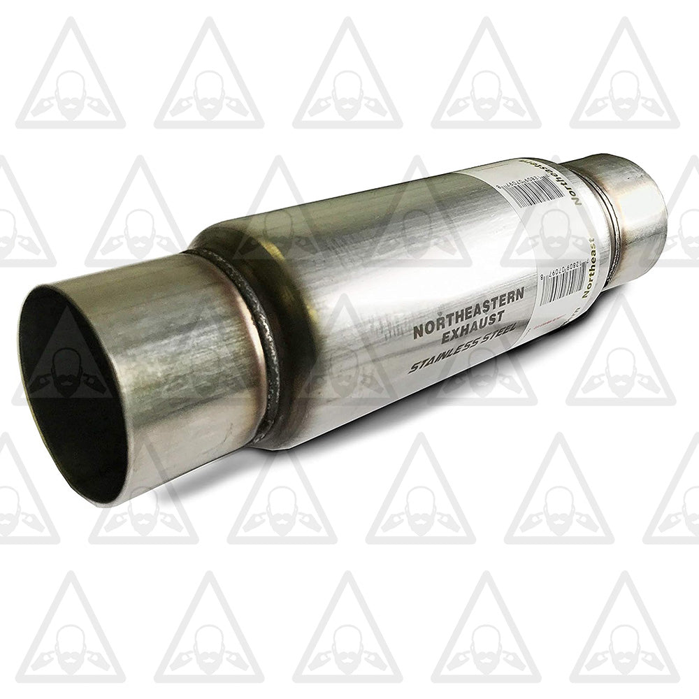 Stainless Steel Performance Resonator | 4"ID | 12" Body | 18" Long - 1 Pack