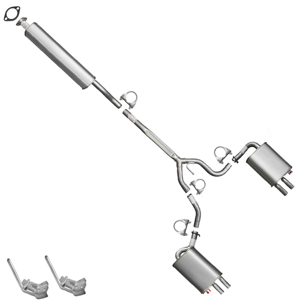2004-2008 Nissan Maxima 3.5L Intermediate Pipe with Pair of Mufflers | Stainless Steel