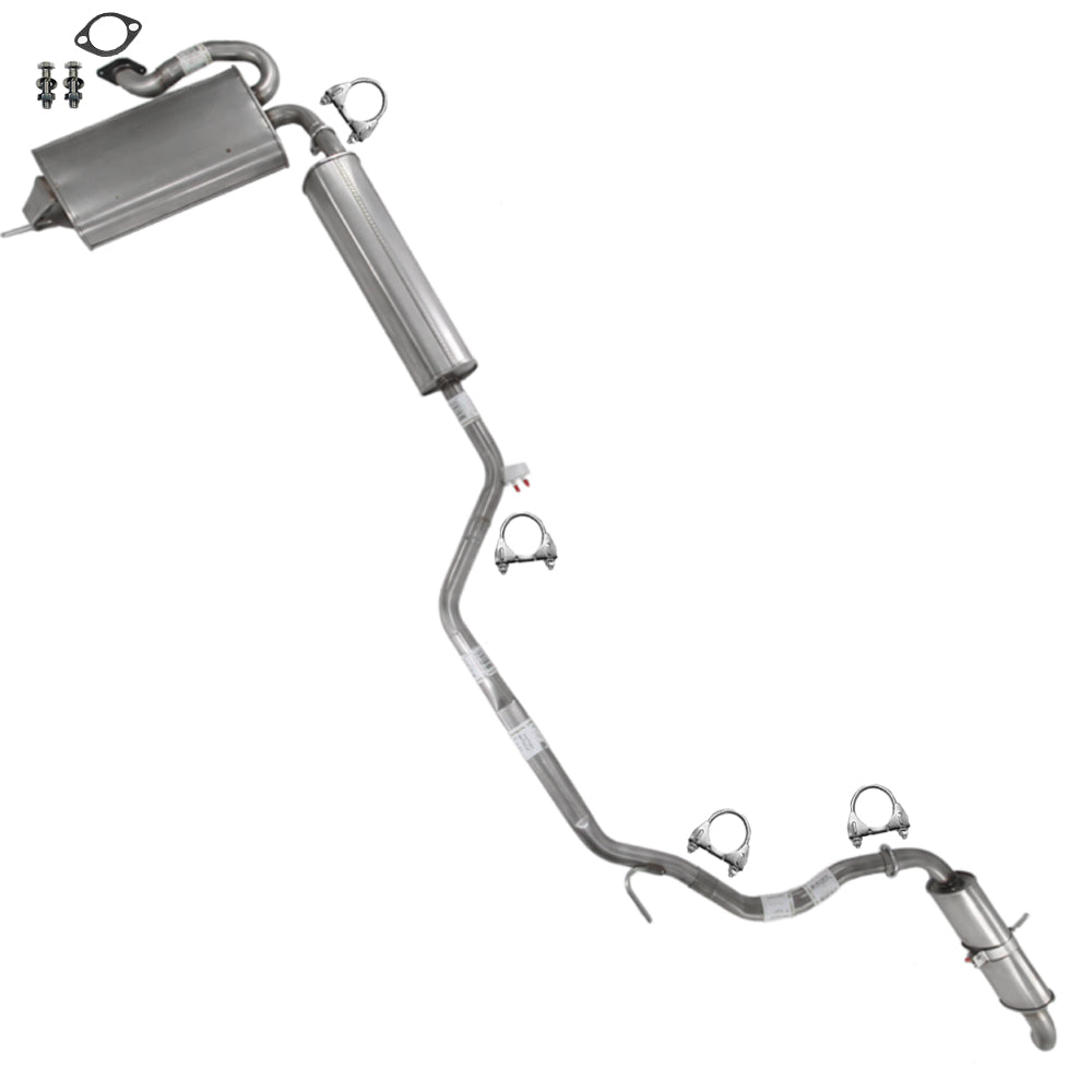 2004-2009 Nissan Quest 3.5L Exhaust Muffler w/ Resonator & Tail Pipe Kit | Stainless Steel