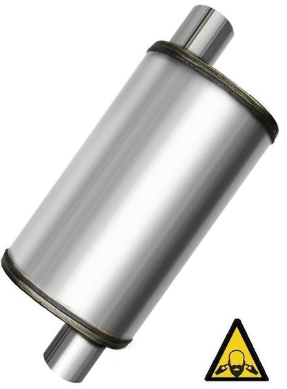 2.5" Inlet 2.5" Outlet Performance Universal Max Flow SS Muffler