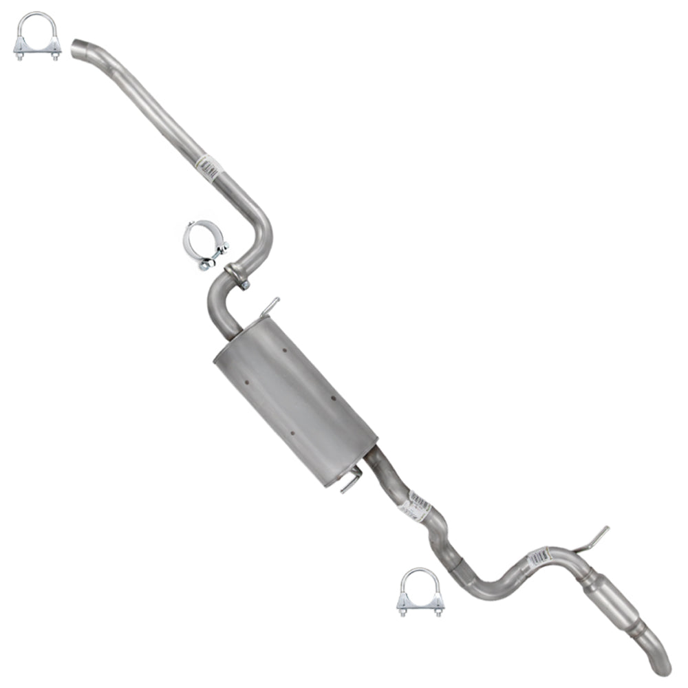 2011-2016 Chrysler Town & Country 3.6L Intermediate Pipe, Muffler & Resonator Kit | Stainless Steel