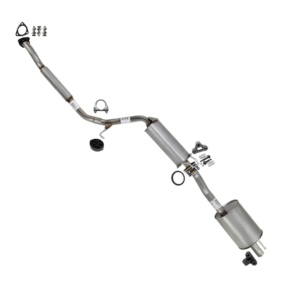 2006-2011 Honda Civic 2.0L Stainless Steel Exhaust Resonator Pipes and Muffler