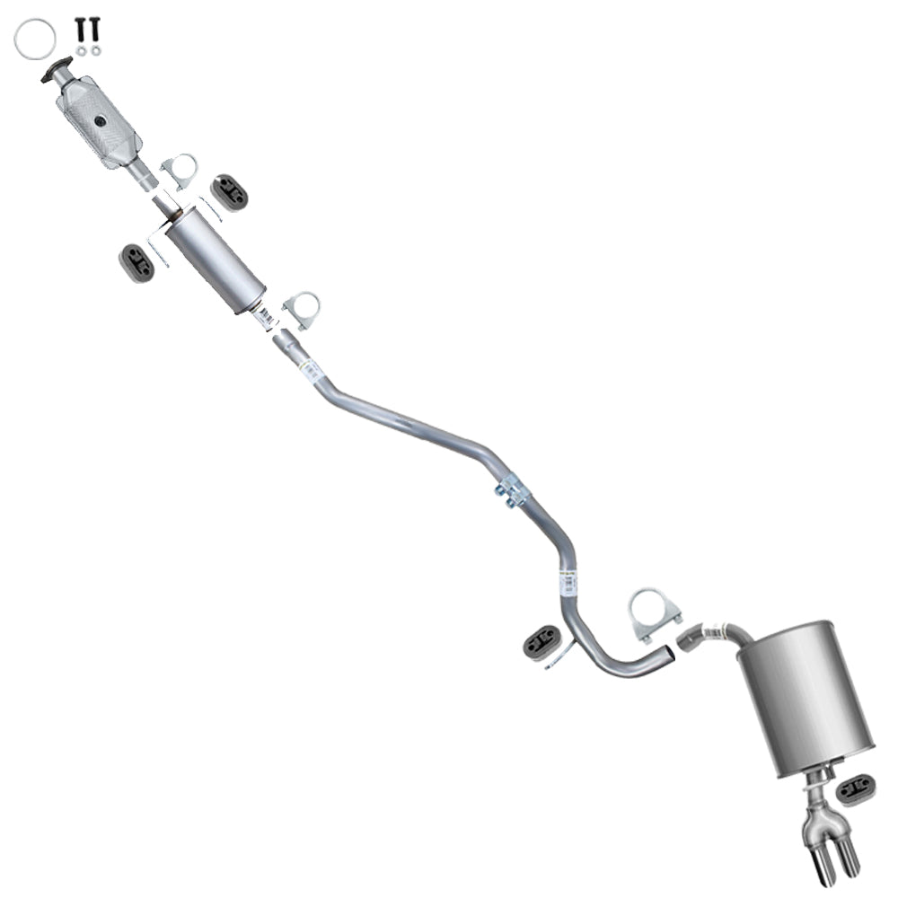2010-2011 Mercury Milan 2.5L Rear Catalytic w/ Exhaust Pipes & Muffler Kit | Stainless Steel
