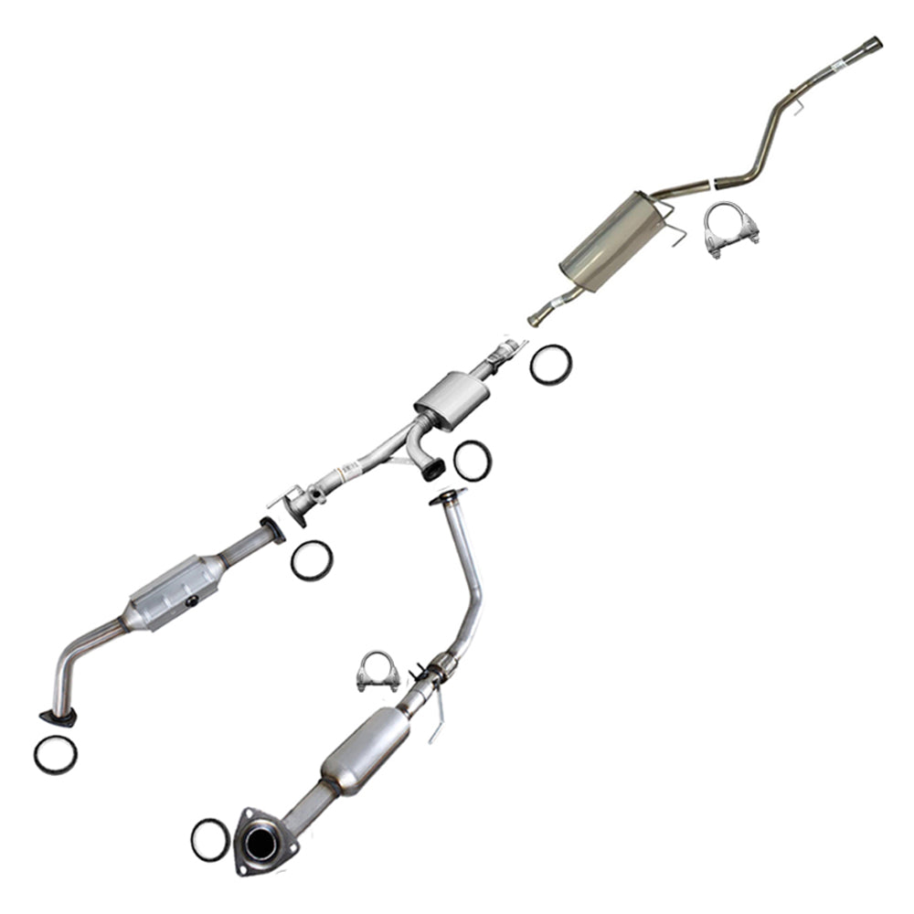 2003-2004 Toyota Tundra 4.7L Complete Exhaust System Kit with Catalytic