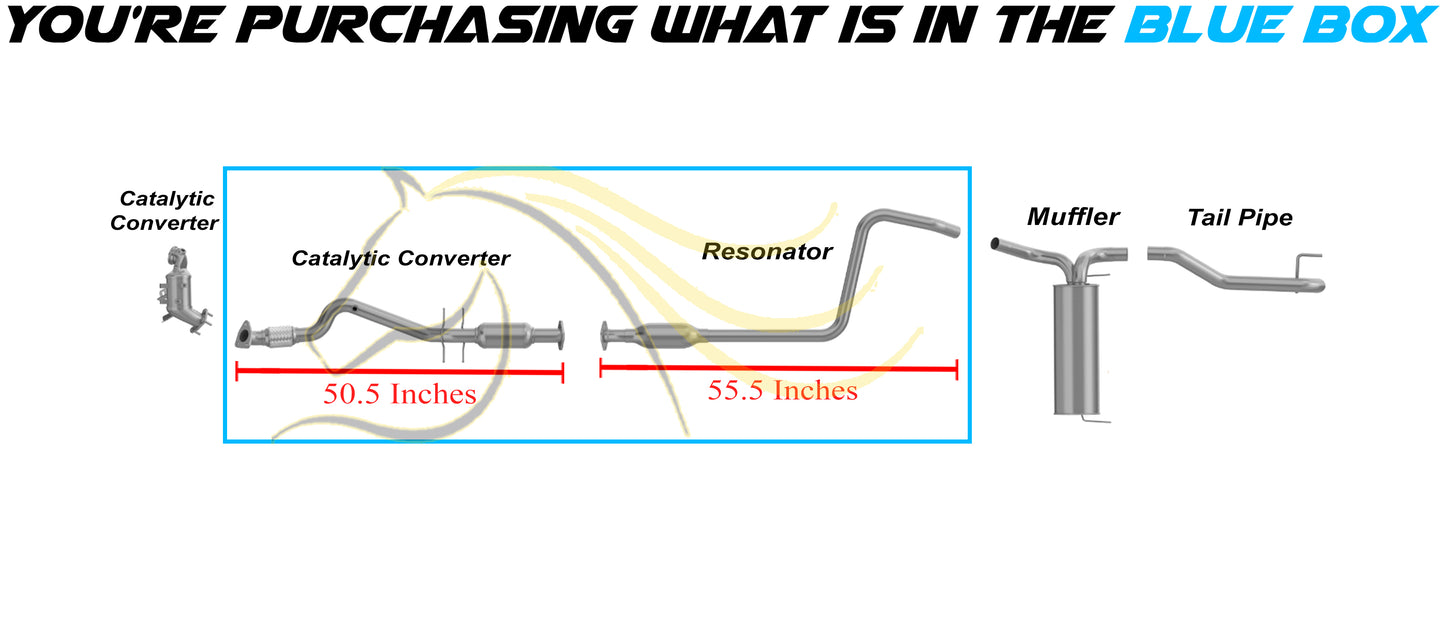 2016 Chevy Cruze Limited & 2011-2015 Chevy Cruze 1.4L EPA Approved Rear Catalytic Exhaust Resonator Pipe