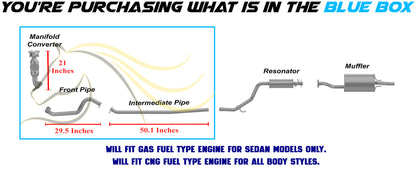 2012-2013 Honda Civic 1.8L EPA Approved Manifold Catalytic Converter and Exhaust Pipes