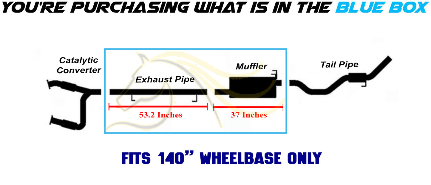 2009–2010 Dodge Ram 1500 3.7L 4.7L & 5.7L 140in WB Exhaust Pipe with Muffler Kit | Stainless Steel
