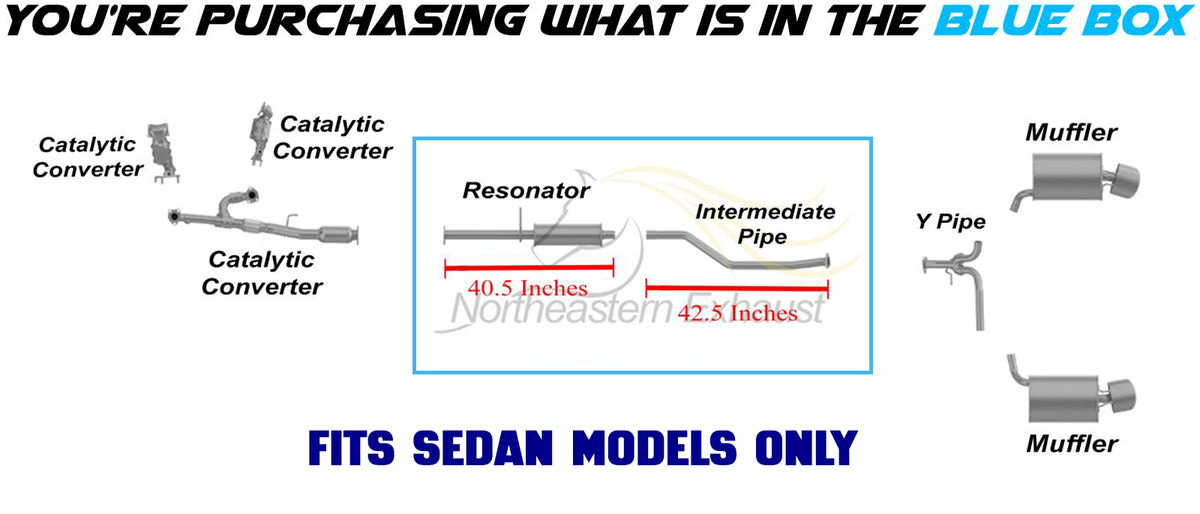 2017 Honda Accord 3.5L Resonator and Intermediate Pipe Exhaust Kit | SEDAN