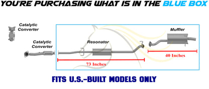 2010-2011 Honda CR-V 2.4L Resonator Pipe and Muffler Exhaust System Kit