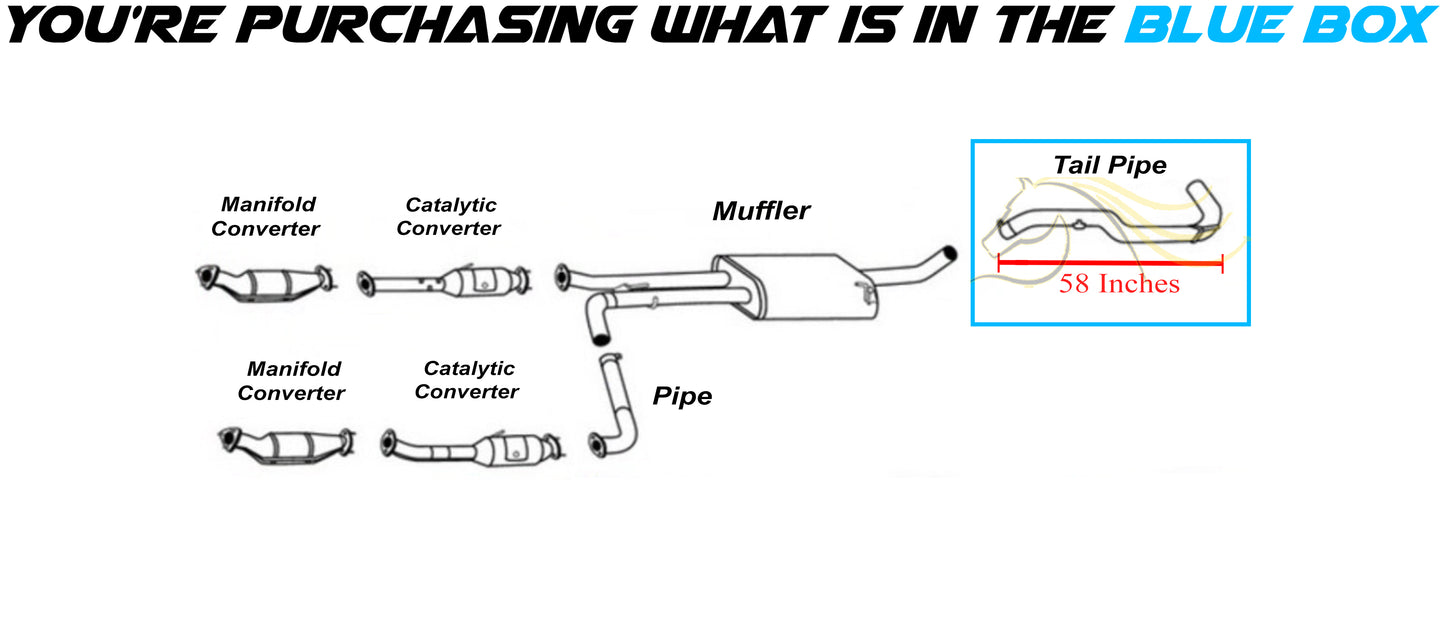 2012-2017 Nissan NV1500 & NV2500, 2012-2019 NV3500 4.0L Exhaust Tail Pipe
