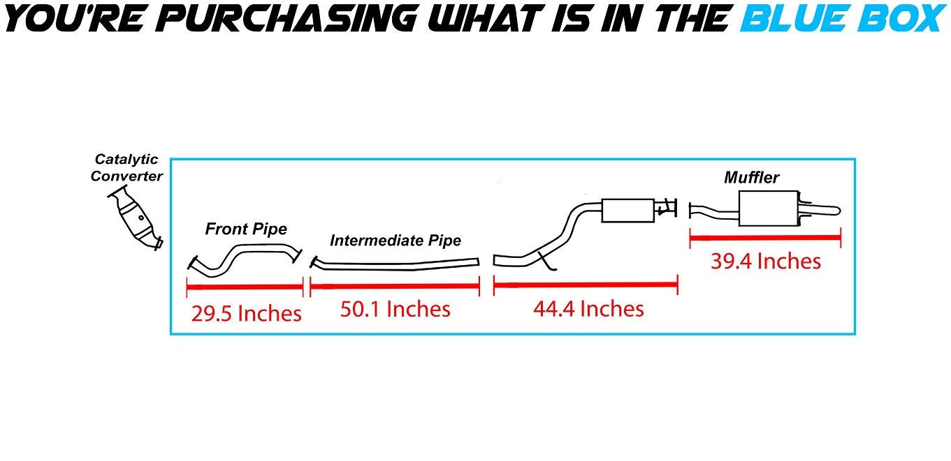 2012-2015 Honda Civic 1.8L Exhaust Pipes and Muffler - For Sedan models