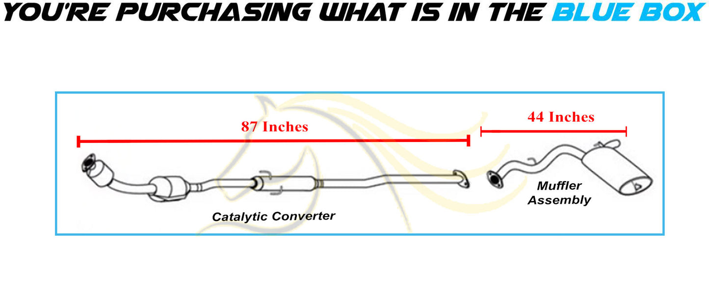 2009-2013 Toyota Matrix 1.8L Stainless Steel Catalytic and Muffler Assembly Kit - EPA Approved