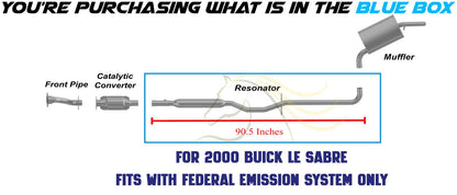 Exhaust Resonator for 2000-2005 Buick Lesabre, Park Avenue & Pontiac Bonneville 3.8L