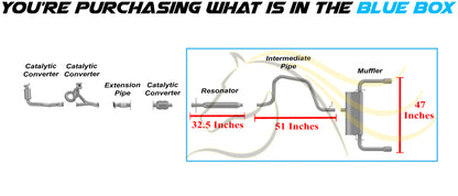 2008-2012 Chevy Malibu 3.6L Resonator, Intermediate Pipa and Muffler Exhaust