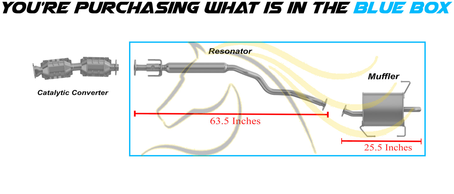 2009-2014 Nissan Cube 1.8L Resonator Pipe and Muffler Exhaust Kit