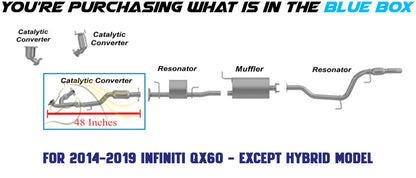Rear Catalytic Converter for 2013 Infiniti JX35 3.5L | 2014-2020 Infiniti QX60 3.5L | 2013-2019 Nissan Pathfinder 3.5L