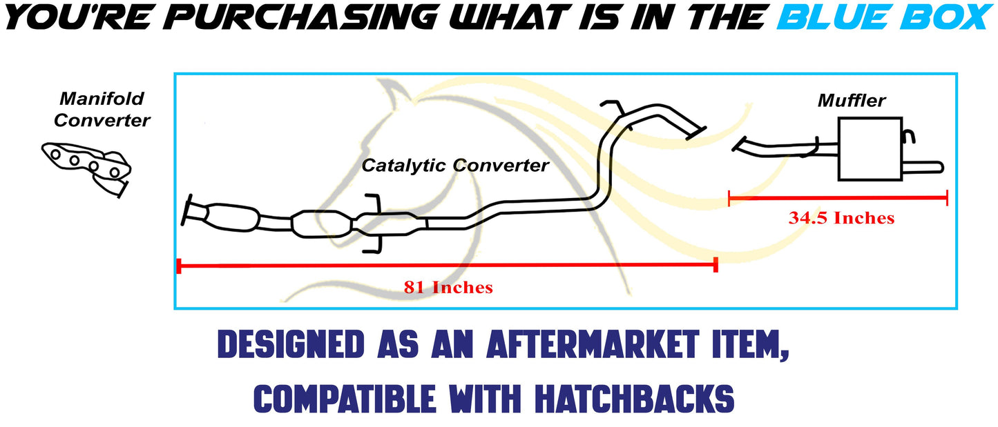 2011 Toyota Yaris 1.5L Catalytic Converter and Muffler
