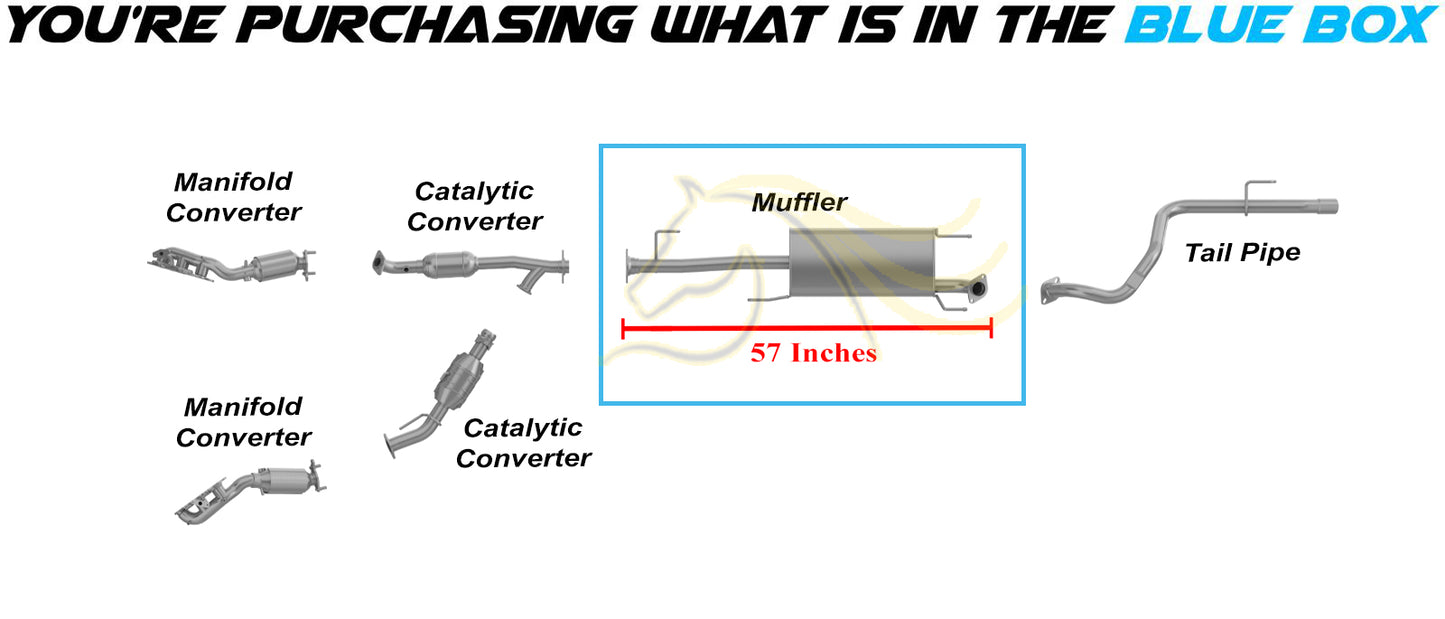 Exhaust Muffler for 2003-2004 Toyota 4Runner and Lexus GX470 4.7L | 2003-2017 4Runner 4.0L
