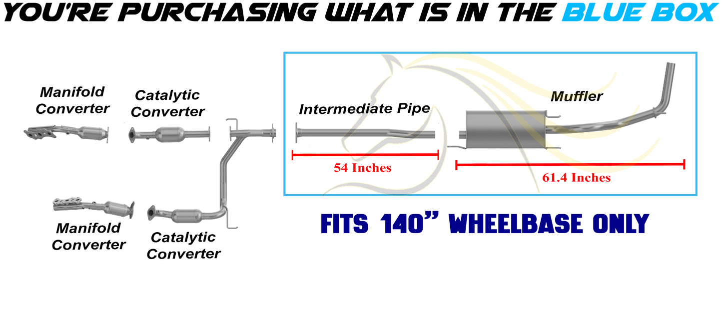 2005-2012 Toyota Tacoma 4.0L 140in WB Exhaust Muffler & Intermediate Pipe Kit