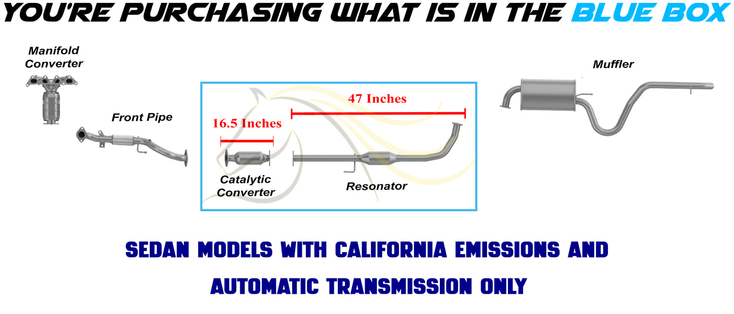 2007-2010 Hyundai Elantra 2.0L Exhaust Catalytic Converter and Resonator Pipe | EPA Approved
