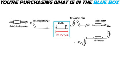 1999-2002 Volkswagen Cabrio 2.0L Exhaust Muffler