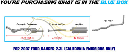 EPA Approved Catalytic Exhaust System Kit for 2007-2011 Ford Ranger & 2007-2009 Mazda B2300 2.3L