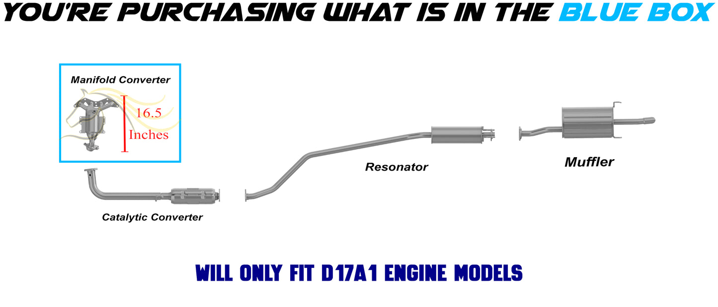 2001-2005 Honda Civic 1.7L Exhaust Manifold Catalytic - EPA Approved | Front