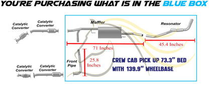 2007-2019 Nissan Frontier 4.0L Cat-back Exhaust Kit | 139.9" WB Crew Cab Pickup