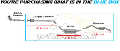 2010-2013 Ford Transit Connect 2.0L Catalytic Converter, Muffler and Resonator Pipe