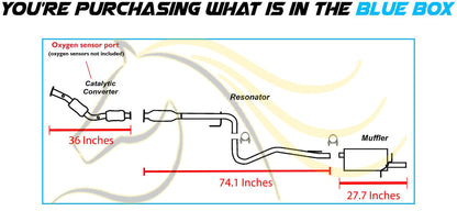 2006-2007 Chevy HHR 2.4L EPA-Approved Complete Exhaust System