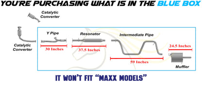 2004 Chevy Malibu 3.5L Exhaust Y-Pipe, Resonator, Intermediate Pipe and Muffler | Not fit to MAXX Trim