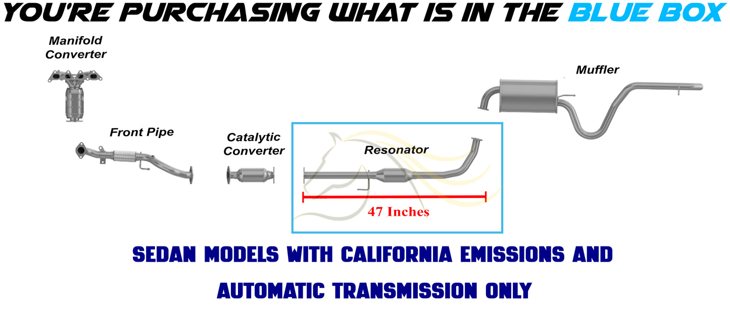 2007-2010 Hyundai Elantra 2.0L SEDAN Exhaust Resonator Assembly | Stainless Steel