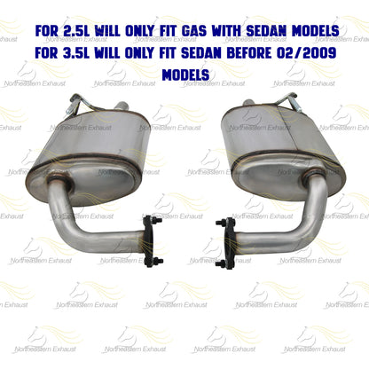 2007-2009 Nissan Altima 2.5L/3.5L Passenger and Driver-Side Exhaust Muffler
