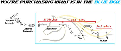 Cat-back Exhaust System for 2004-2008 Chevy Malibu 2.2L | 2004-2006 Malibu 3.5L