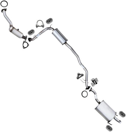 2007-2008 Honda Fit 1.5L Complete Exhaust System Kit with Catalytic