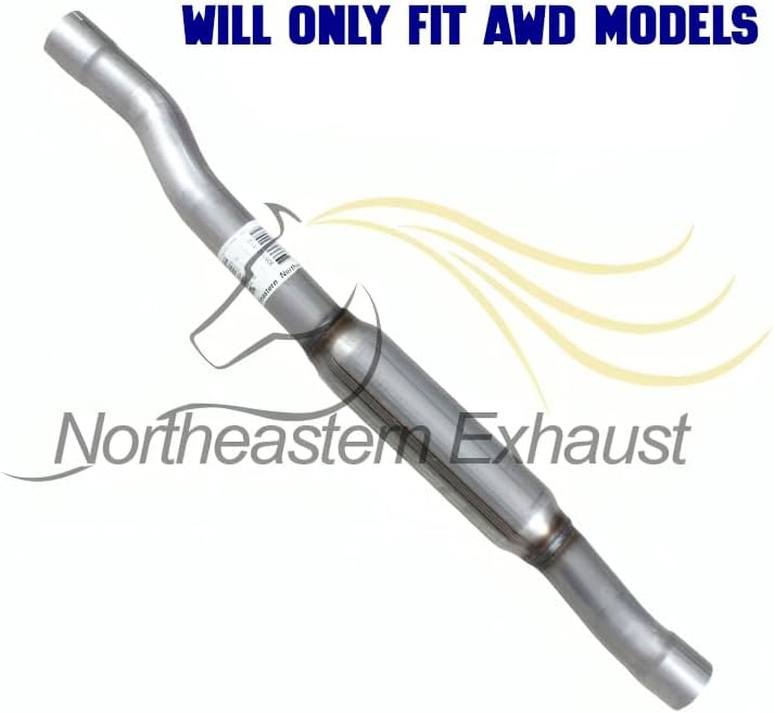 Exhaust Resonator Pipe for Jeep Cherokee 2014-2019 2.4L | Jeep Cherokee 2014-2018 3.2L | For AWD