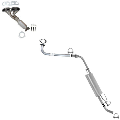Exhaust Manifold Catalytic Pipe Muffler Kit for 2005-2018 Nissan Frontier and 2009-2012 Suzuki Equator 2.5L