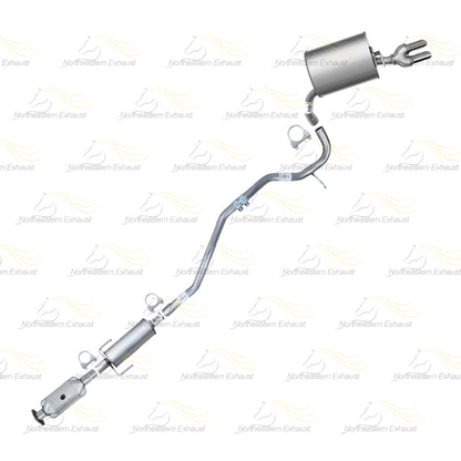 2010-2011 Mercury Milan 2.5L Rear Catalytic w/ Exhaust Pipes & Muffler Kit | Stainless Steel