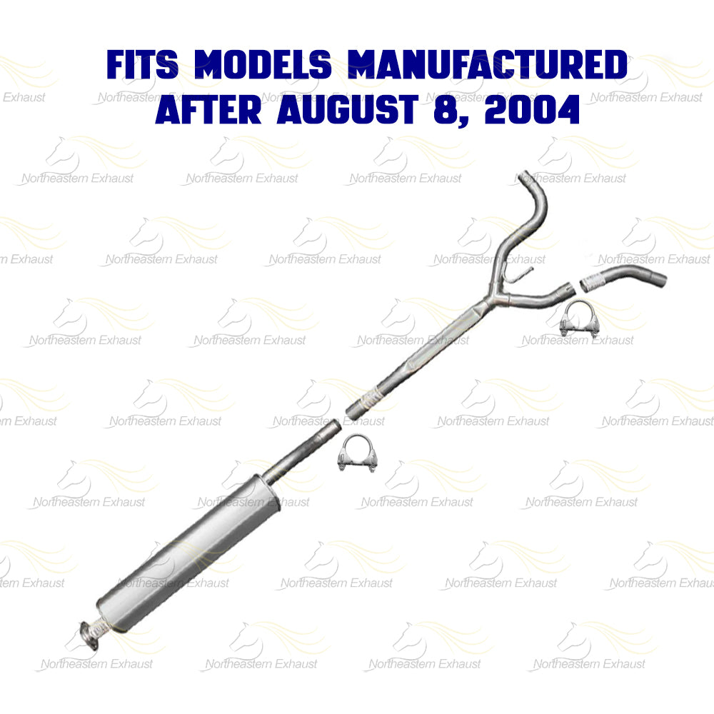 2004-2008 Nissan Maxima 3.5L Intermediate Pipe with Pair of Mufflers | Stainless Steel