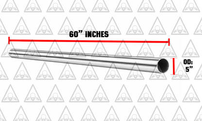 Stainless Steel Universal Straight Exhaust Pipe (5 FT) Long | 5" Inches OD
