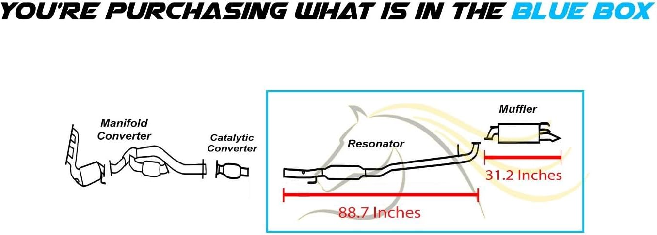 2000-2004 Toyota Avalon 3.0L Resonator Pipe and Muffler Exhaust